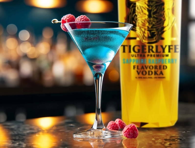 SAPPHIRE RASPBERRY MARTINI